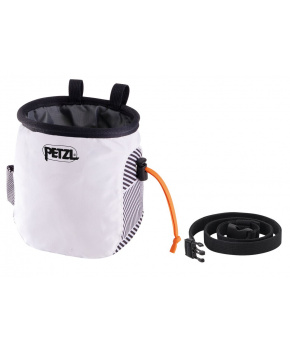 Petzl SAKA WHITE DAZZLE pytlík na magnézium bílý s potiskem