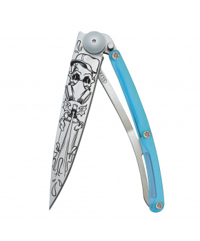 Kapesní nůž Deejo 1CB025 Tattoo 37g blue Spray