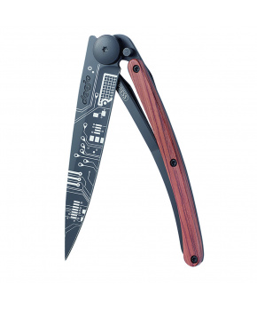 Kapesní nůž Deejo 1GB150 Tattoo Black 37g coralwood Circuit Board Kapesní nůž Deejo 1GB150 Tattoo Black 37g coralwood Circuit Board