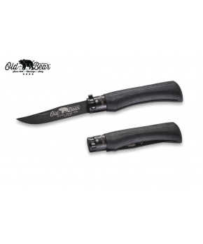 Kapesní nůž Antonini OldBear 9303/21_MNN černá nerezová čepel s PTFE,černá dřevěna rukojeť