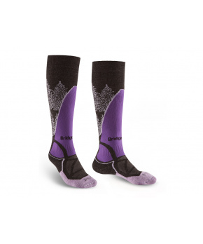 Bridgedale Ski Midweight Women's black/purple/016 Bridgedale Ski Midweight Women's black/purple/016