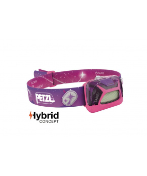 Čelovka Petzl TIKKID HYBRID dětská růžová