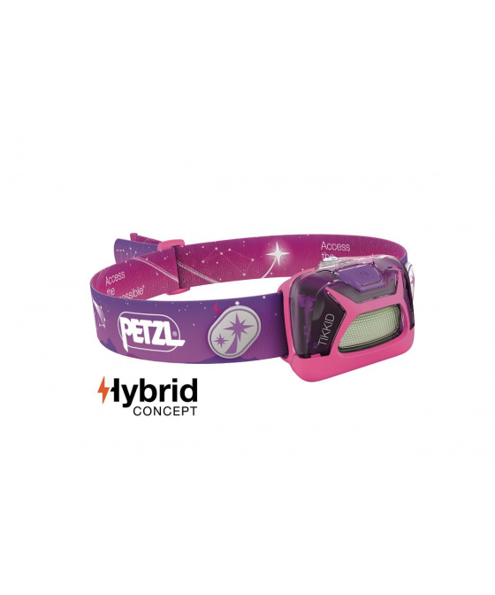Čelovka Petzl TIKKID HYBRID dětská růžová