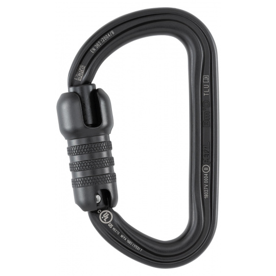 Petzl Bm´D TRIACT LOCK karabina se zámkem triact lock ČERNÁ