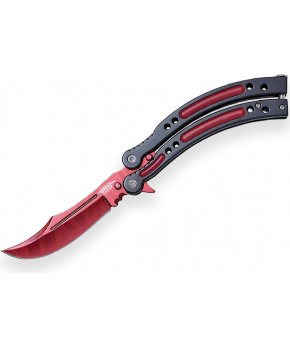Joker motýlek Aluminium Counter Strike Go Black/Red Butterfly 100 mm