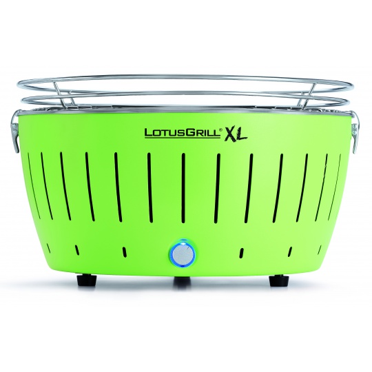 LotusGrill XL Lime Green + ZDARMA 1kg dřevěného uhlí LotusGrill + ZDARMA gelový podpalovač LotusGrill + ZDARMA grilovací kleště LotusGrill