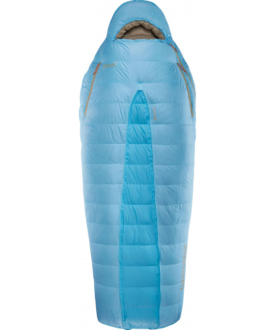 Thermarest BOOST 650 20F/-6C Regular Morning Blue péřový spacák světlemodrý