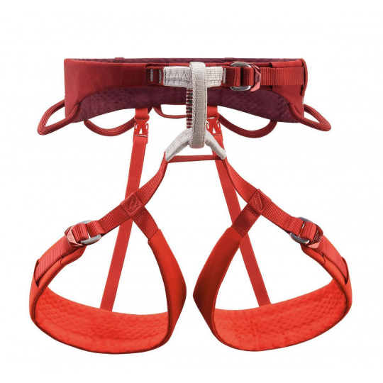 Petzl ADJAMA L DARK RED pánský sedací úvazek tmavě červený