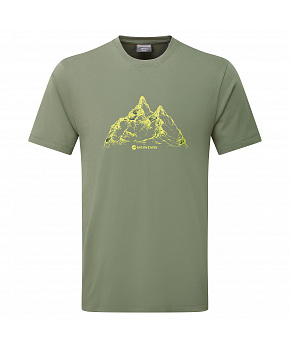 Montane DUAL MOUNTAIN T-SHIRT-CAPER-S pánské tričko olivové