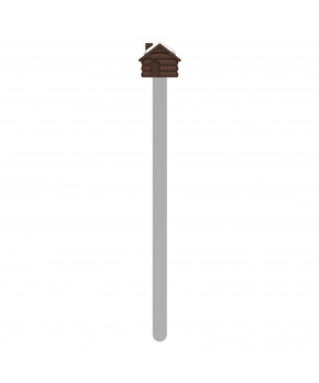 MTM 3D záložka Chaloupka zasněžený domeček