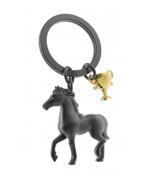MTM Klíčenka Kůň závodní s trofejí černý