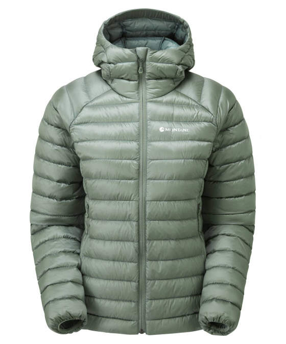 Montane FEM ANTI-FREEZE HOODIE-PALE SAGE-UK14/L dámská bunda šedozelená