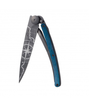 Kapesní nůž Deejo 1GB169 Tattoo Black 37g blue beech Terra Incognita