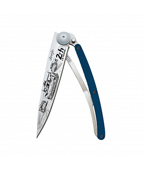 Kapesní nůž Deejo DEE24H002 24H Le Mans Trio 37g aluminium blue limitovaná edice