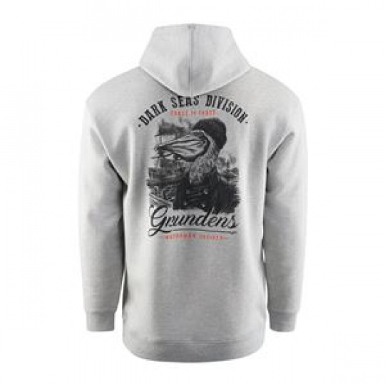 Dark Seas X Grundens  Portsmith Hoodie Athletic Heatherl L