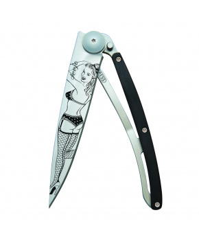 Kapesní nůž Deejo 1CB102 Tattoo 37g ebony wood Pin Up