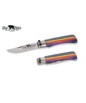 Kapesní nůž Antonini OldBear 9307/21_MAK OBB nerezová čepel,dřevěná rukojeť dezén duha Kapesní nůž Antonini OldBear 9307/21_MAK OBB nerezová čepel,dřevěná rukojeť dezén duha
