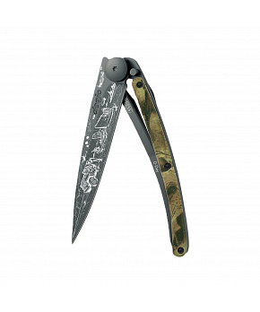 Kapesní nůž Deejo 1GM042 Tattoo Black 37g army camo D-Day limitovaná edice Kapesní nůž Deejo 1GM042 Tattoo Black 37g army camo D-Day limitovaná edice