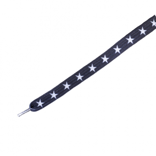 Tobby tkaničky dětské elastické stars white/black