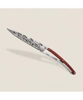 Kapesní nůž Deejo 1CB071 Tattoo 37g coralwood Wild Horses