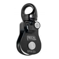 Petzl SPIN S1 jednostranná kladka s otočným závěsem (swivelem) ČERNÁ