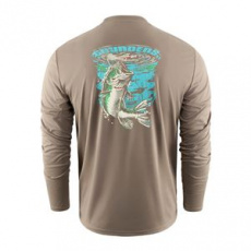 Bass Popper LS Tech Tee  Otter, 3XL