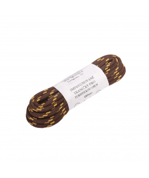 Tkaničky kulaté Duras zebra hnědá-žlutá Tkaničky kulaté Duras zebra hnědá-žlutá