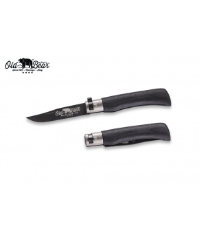 Kapesní nůž Antonini OldBear 9303/19_MNK černá nerezová čepel s PTFE,černá dřevěná rukojeť