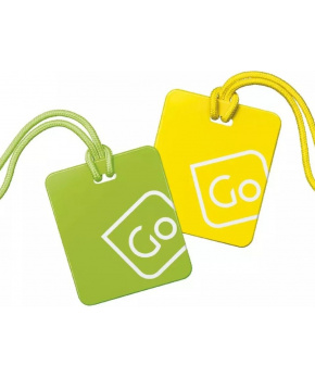 Go Travel sada visaček Twin Pack Tags yellow/green