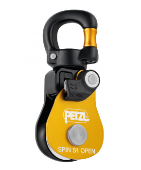 Petzl SPIN S1 OPEN jednostranná kladka s otočným závěsem (swivelem) Petzl SPIN S1 OPEN jednostranná kladka s otočným závěsem (swivelem)