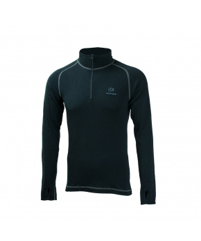 Duras Norbert pánská zimní mikina merino polorozpínací černá Duras Norbert pánská zimní mikina merino polorozpínací černá