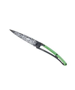 Kapesní nůž Deejo 1GB112 Tattoo Black 37g green Peace Kapesní nůž Deejo 1GB112 Tattoo Black 37g green Peace