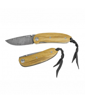 Kapesní nůž LionSteel 8210D UL damascus,rukojeť olivové dřevo Kapesní nůž LionSteel 8210D UL damascus,rukojeť olivové dřevo