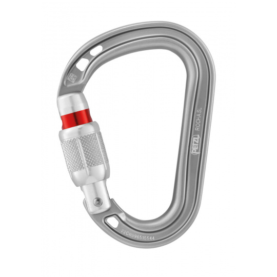 Petzl ROCHA SCREW LOCK Light Gray šroubovací karabina šedá