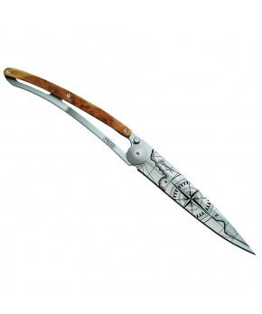 Kapesní nůž pro leváky Deejo 1CBG54 Tattoo 37g juniper wood Terra Incognita