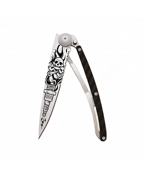 Kapesní nůž Deejo 1CC511 Tattoo Serration 37g carbon fiber Biker