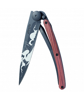 Kapesní nůž Deejo 1GB122 Tattoo Black 37g coralwood The Flight
