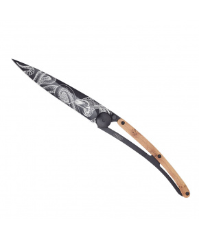 Kapesní nůž Deejo 1GB127 Tattoo Black 37g  juniper wood Snake