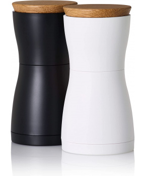AdHoc Set mlýnků na pepř a sůl TWIN CeraCut, černý a bílý 13cm