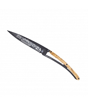 Zavírací nůž Deejo DEE24H003 24H Le Mans Trio 390g olive wood limitovaná edice