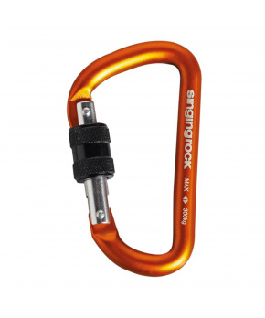 Pomocná karabina Singing Rock Mini D šroubovací Bronze