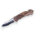 Joker záchranářský nůž Tactica Brown Camo 80 mm s pouzdrem