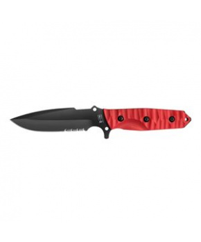 MARAUDEUR SURVIVAL KNIFE G10 RED HANDLE / SERRATED BLADE + KYDEX SHEATH