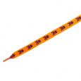Tobby tkaničky dětské elastické skull black/neon orange