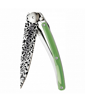Kapesní nůž Deejo 9AP021 Tattoo colors 27g green Nature