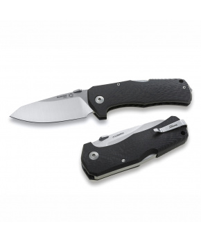 Kapesní nůž LionSteel TM1 CS čepel ocel Sleipner, karbonová rukojeť, pouzdro, rozbíječ skla