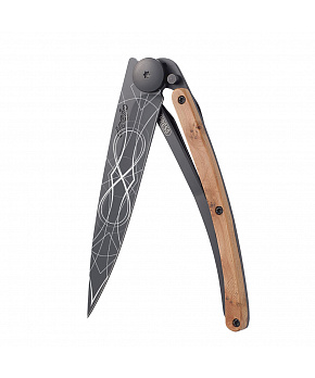 Kapesní nůž Deejo 1GB126 Tattoo Black 37g juniper wood Infinity