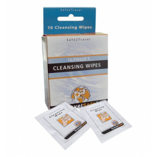 TravelSafe antibakteriální ubrousky Cleansing Wipes