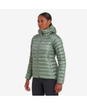 Montane FEM ANTI-FREEZE HOODIE-PALE SAGE-UK14/L dámská bunda šedozelená