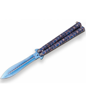 Joker motýlek Aluminium Blue Ornamet One Edge Butterfly 105 mm Joker motýlek Aluminium Blue Ornamet One Edge Butterfly 105 mm